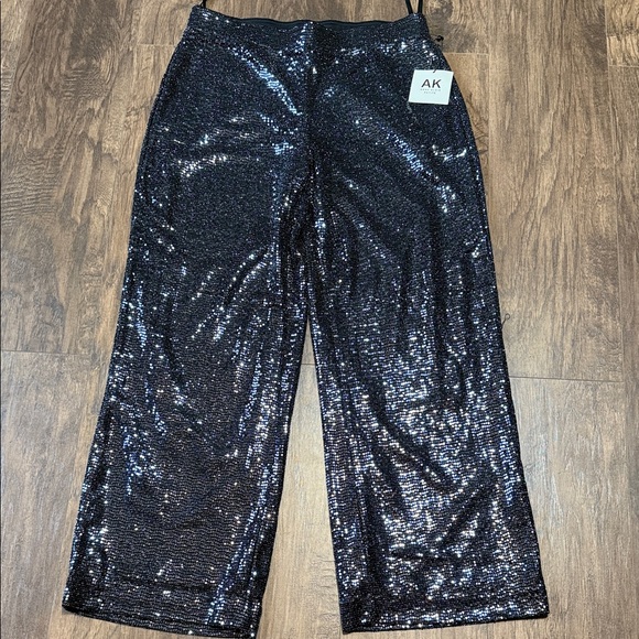 Anne Klein Pants - Anne Klein Sparkling Black Wide Leg Pants